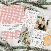 Whimsical Icons Hand getekend Merry Christmas 2 Fo Feestdagenkaart