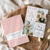 Whimsical Icons Hand getekend Merry Christmas 2 Fo Feestdagenkaart