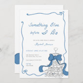 Whimsical Iets Blauw Bruids Douche Uitnodiging (Voorkant / Achterkant)