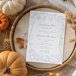 Whimsical Iets blauw voordat ik Vrijgezellenfeest  Kaart