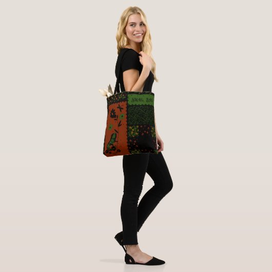 Whimsical Iguana Swag Bag Tas (Op model)