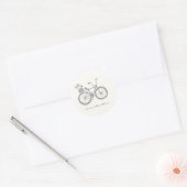 Whimsical-illustratie Lila grijze aangepaste illus Ronde Sticker (Envelop)