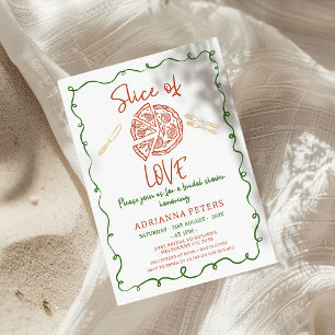 Whimsical Illustration Slice Of Love Vrijgezellenf Kaart