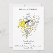 Whimsical  Illustration Wedding Invitation Kaart (Voorkant)