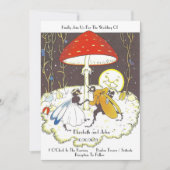 Whimsical  Illustration Wedding Invitation Kaart (Voorkant)