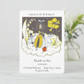Whimsical  Illustration Wedding Invitation Kaart (Staand voorkant)