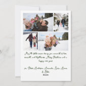 Whimsical Illustrative Christmas Five Photo Feestdagenkaart (Achterkant)