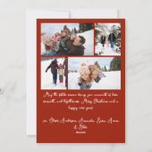 Whimsical Illustrative Christmas Five Photo Feestdagenkaart (Achterkant)