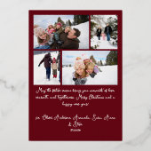 Whimsical Illustrative Christmas Five Photo Folie Feestdagenkaart (Achterkant)