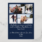 Whimsical Illustrative Christmas Five Photo Folie Feestdagenkaart (Achterkant)