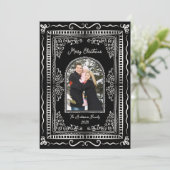 Whimsical Illustrative Christmas Five Photo Holida Feestdagenkaart (Staand voorkant)