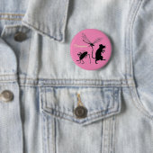Whimsical "Imagine"-Button met dierenvrienden Ronde Button 5,7 Cm (In situ)