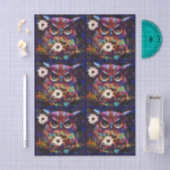 Whimsical Impressionistic Floral Owl Decoupage Tissuepapier (Craft)