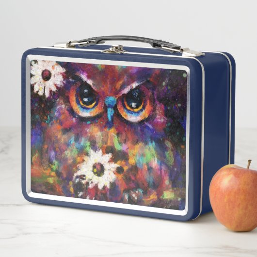 Whimsical Impressionistisch Bloemenuil Schilderij (In situ)