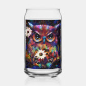 Whimsical Impressionistisch Bloemenuil Schilderij Blikvorm Glas (Achterkant)