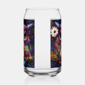 Whimsical Impressionistisch Bloemenuil Schilderij Blikvorm Glas (Links)