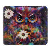 Whimsical Impressionistisch Bloemenuil Schilderij Snijplank (Voorkant)