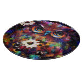 Whimsical Impressionistisch Bloemenuil Schilderij Snijplank (Hoek)