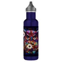 Whimsical Impressionistisch Bloemenuil Schilderij Waterfles