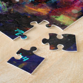 Whimsical Impressionistische Bloemenuil gepersonal Legpuzzel (Zijkant)