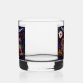 Whimsical Impressionistische Bloemenuil gepersonal Whisky Glas (Links)