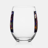 Whimsical Impressionistische Bloemenuil gepersonal Wijnglas Zonder Voet (Rechts)