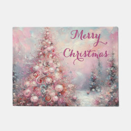 Whimsical Impressionistische Kerstboom Deurmat