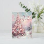 Whimsical Impressionistische Kerstboom Feestdagenkaart (Staand voorkant)