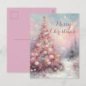 Whimsical Impressionistische Kerstboom Feestdagenkaart (Voorkant / Achterkant)