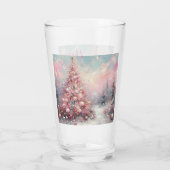 Whimsical Impressionistische Kerstboom Glas (Achterkant)