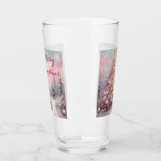 Whimsical Impressionistische Kerstboom Glas (Links)
