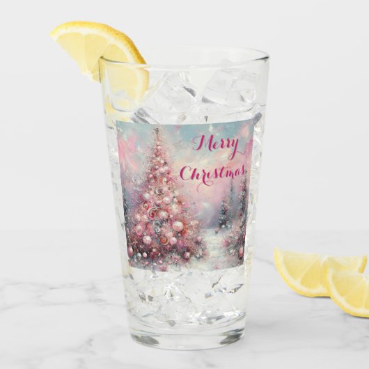 Whimsical Impressionistische Kerstboom Glas (Voorkant ijs)