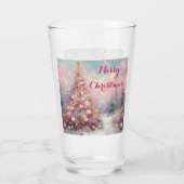 Whimsical Impressionistische Kerstboom Glas (Voorkant)