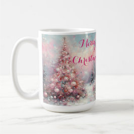 Whimsical Impressionistische Kerstboom Koffiemok