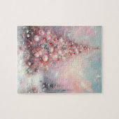 Whimsical Impressionistische Kerstboom Legpuzzel (Horizontaal)
