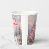Whimsical Impressionistische Kerstboom Papieren Bekers (Rechts)
