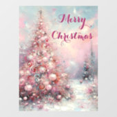 Whimsical Impressionistische Kerstboom Raamsticker (Vel)