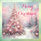 Whimsical Impressionistische Kerstboom Raamsticker (Vel 3)