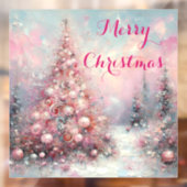 Whimsical Impressionistische Kerstboom Raamsticker (Vel 2)