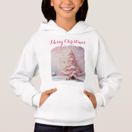 Whimsical Impressionistische Kerstboom Roze