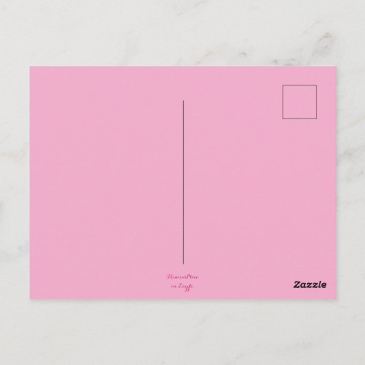 Whimsical Impressionistische Kerstboom Roze Briefkaart (Achterkant)