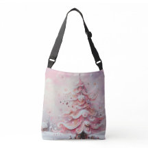 Whimsical Impressionistische Kerstboom Roze