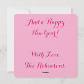 Whimsical Impressionistische Kerstboom Roze Feestdagenkaart (Achterkant)