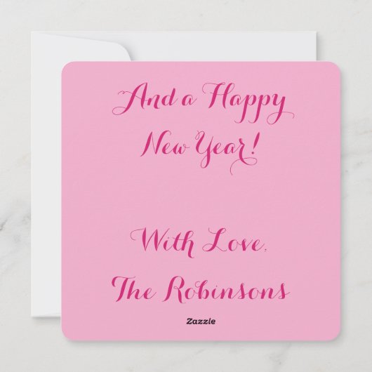 Whimsical Impressionistische Kerstboom Roze Feestdagenkaart (Achterkant)