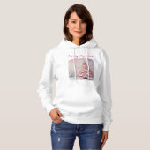 Whimsical Impressionistische Kerstboom Roze Hoodie (Voorkant volledig)