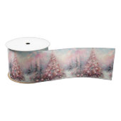 Whimsical Impressionistische Kerstboom Satijnen Lint (Spoel)