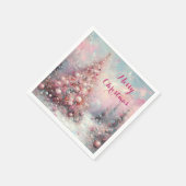 Whimsical Impressionistische Kerstboom Servet (Hoek)