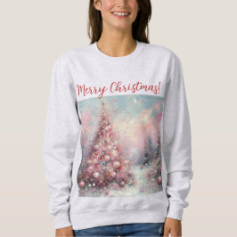 Whimsical Impressionistische Kerstboom Trui