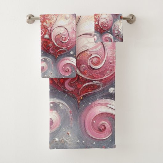 Whimsical Impressionistische Kerstversieringen Roz Bad Handdoek (Insitu)