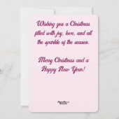 Whimsical Impressionistische Kerstversieringen Roz Feestdagenkaart (Achterkant)